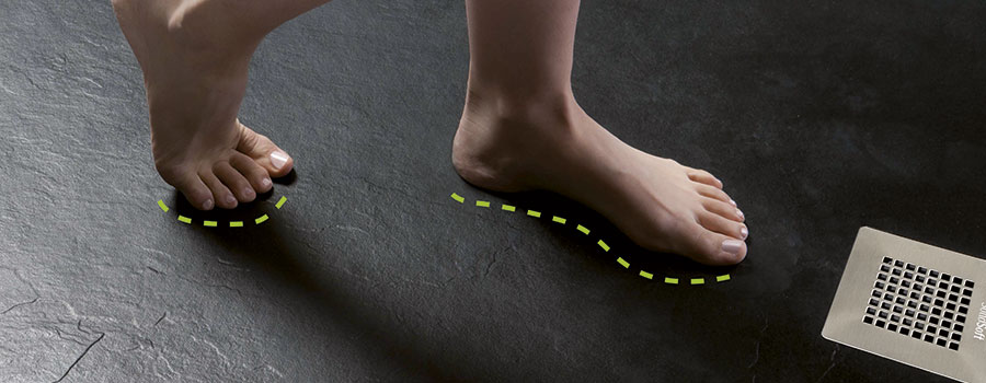 receveur de douche flexible qui s'adapte à la pression